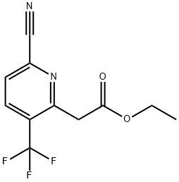 2-Pyridineacetic acid, 6-cyano-3-(trifluoromethyl)-, ethyl ester Struktur