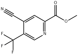 2-Pyridinecarboxylic acid, 4-cyano-5-(trifluoromethyl)-, methyl ester Struktur
