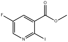 3-Pyridinecarboxylic acid, 5-fluoro-2-iodo-, methyl ester Struktur