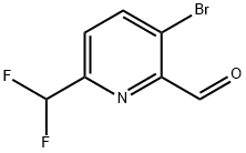 2-Pyridinecarboxaldehyde, 3-bromo-6-(difluoromethyl)- Struktur