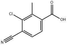 Benzoic acid, 3-chloro-4-cyano-2-methyl- Struktur