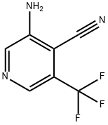 4-Pyridinecarbonitrile, 3-amino-5-(trifluoromethyl)- Struktur