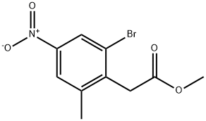 Benzeneacetic acid, 2-bromo-6-methyl-4-nitro-, methyl ester Struktur