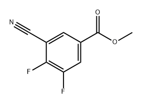 Benzoic acid, 3-cyano-4,5-difluoro-, methyl ester Struktur