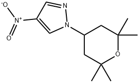1H-Pyrazole, 4-nitro-1-(tetrahydro-2,2,6,6-tetramethyl-2H-pyran-4-yl)- Struktur