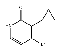 2(1H)-Pyridinone, 4-bromo-3-cyclopropyl- Struktur