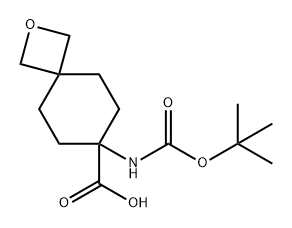 2-Oxaspiro[3.5]nonane-7-carboxylic acid, 7-[[(1,1-dimethylethoxy)carbonyl]amino]- Struktur