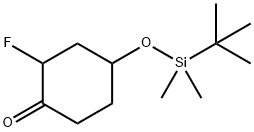 Cyclohexanone, 4-[[(1,1-dimethylethyl)dimethylsilyl]oxy]-2-fluoro- Struktur