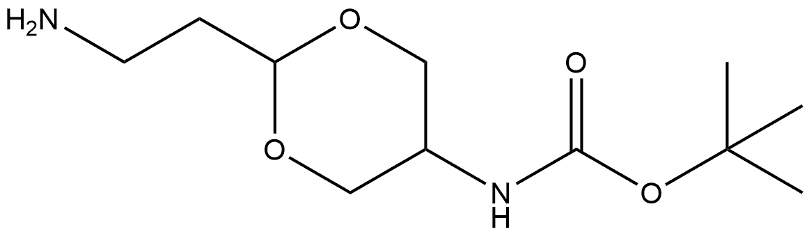 1,1-Dimethylethyl N-[2-(2-aminoethyl)-1,3-dioxan-5-yl]carbamate Struktur