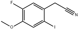 5-Fluoro-2-iodo-4-methoxyphenylacetonitrile Struktur