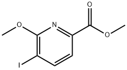 2-Pyridinecarboxylic acid, 5-iodo-6-methoxy-, methyl ester Struktur