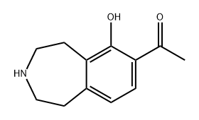Ethanone, 1-(2,3,4,5-tetrahydro-6-hydroxy-1H-3-benzazepin-7-yl)- Struktur