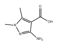 1H-Pyrazole-4-carboxylic acid, 3-amino-1,5-dimethyl- Struktur