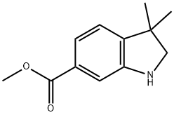 1H-Indole-6-carboxylic acid, 2,3-dihydro-3,3-dimethyl-, methyl ester|3,3-二甲基吲哚-6-羧酸甲酯