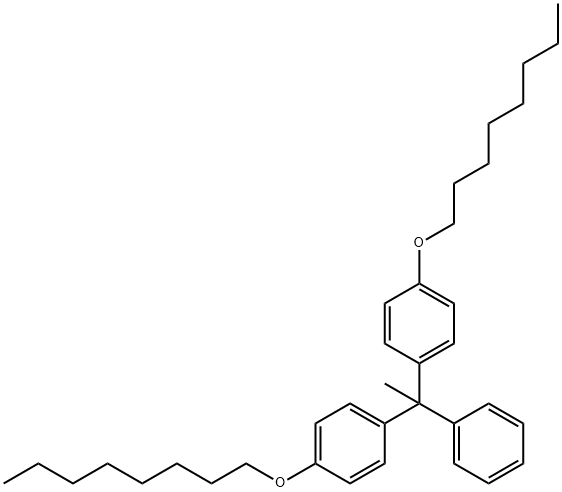 Benzene, 1,1'-(1-phenylethylidene)bis[4-(octyloxy)- Struktur