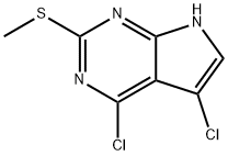 4,5-Dichloro-2-(methylthio)-7H-pyrrolo[2,3-d]pyrimidine Struktur