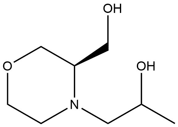 4-Morpholineethanol,3-(hydroxymethyl)-α-methyl-,(3R)- Struktur