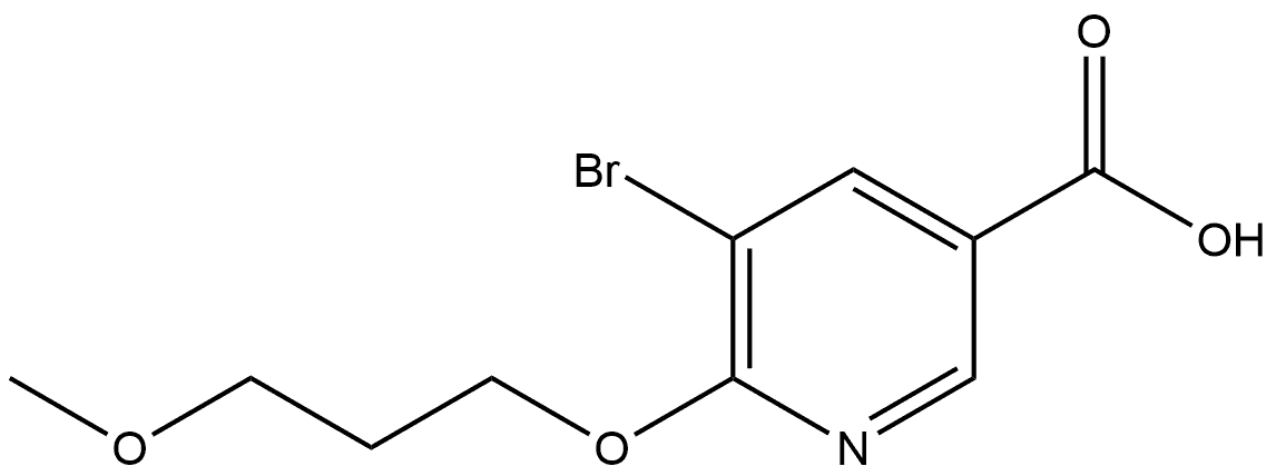 5-Bromo-6-(3-methoxypropoxy)-3-pyridinecarboxylic acid Structure
