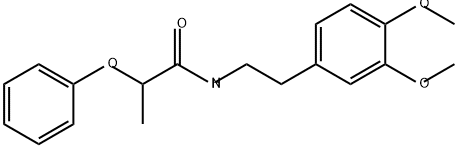 Propanamide, N-[2-(3,4-dimethoxyphenyl)ethyl]-2-phenoxy- Struktur