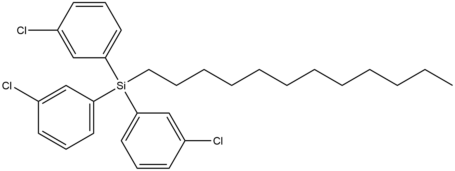 Tris(3-chlorophenyl)(dodecyl)silane Struktur