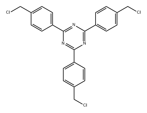 1,3,5-Triazine, 2,4,6-tris[4-(chloromethyl)phenyl]- Struktur