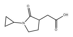 3-Pyrrolidineacetic acid, 1-cyclopropyl-2-oxo- Struktur