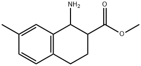 methyl 1-amino-7-methyl-1,2,3,4-tetrahydronaphthalene-2-carboxylate Struktur