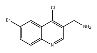3-Quinolinemethanamine, 6-bromo-4-chloro- Struktur