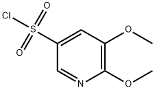 5,6-dimethoxypyridine-3-sulfonyl chloride Struktur