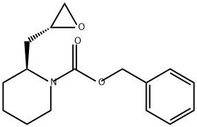 1-Piperidinecarboxylic acid, 2-[(2R)-2-oxiranylmethyl]-, phenylmethyl ester, (2S)- Struktur