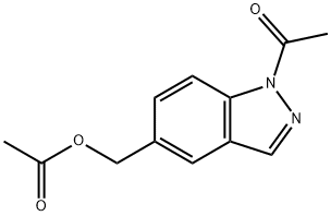 Ethanone, 1-[5-[(acetyloxy)methyl]-1H-indazol-1-yl]- Struktur