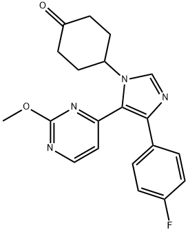 Cyclohexanone, 4-[4-(4-fluorophenyl)-5-(2-methoxy-4-pyrimidinyl)-1H-imidazol-1-yl]-