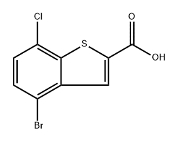 4-bromo-7-chlorobenzo[b]thiophene-2-carboxylic acid Struktur