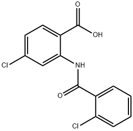 Benzoic acid, 4-chloro-2-[(2-chlorobenzoyl)amino]- Structure
