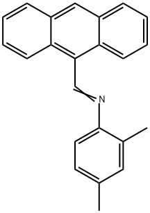 Benzenamine, N-(9-anthracenylmethylene)-2,4-dimethyl- Struktur