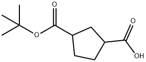 1,3-Cyclopentanedicarboxylic acid, 1-(1,1-dimethylethyl) ester Struktur