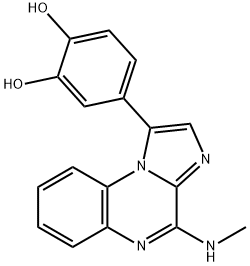 4-[4-(Methylamino)imidazo[1,2-a]quinoxalin-1-yl]-1,2-benzenediol Struktur