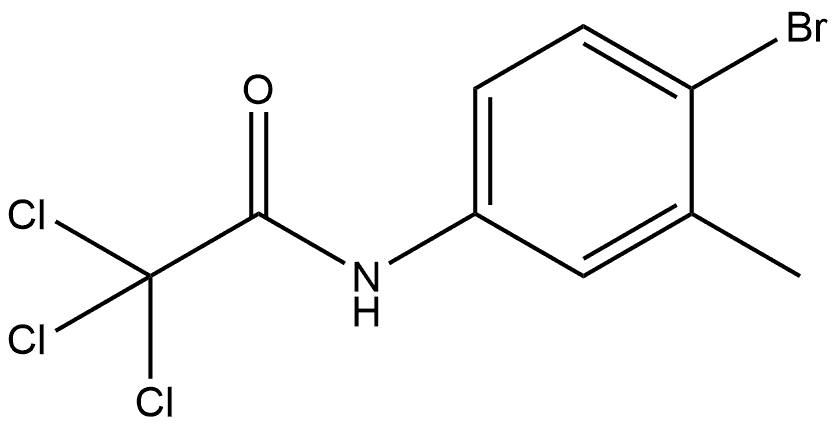 N-(4-bromo-3-methylphenyl)-2,2,2-trichloroacetamide Struktur