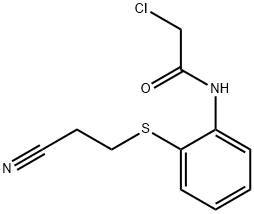 2-Chloro-N-[2-[(2-cyanoethyl)thio]phenyl]acetamide Struktur