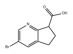 5H-Cyclopenta[b]pyridine-7-carboxylic acid, 3-bromo-6,7-dihydro- Struktur