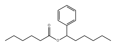 Hexanoic acid 1-phenylhexyl ester Struktur