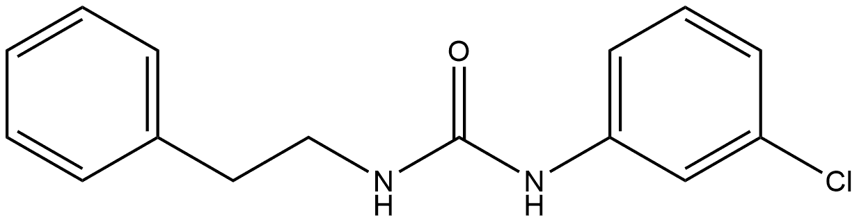 N-(3-Chlorophenyl)-N′-(2-phenylethyl)urea Struktur
