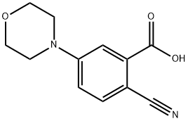 5-Morpholino-2-cyanobenzoic acid Struktur