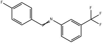 Benzenamine, N-[(4-fluorophenyl)methylene]-3-(trifluoromethyl)- Structure