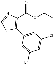ethyl 5-(3-bromo-5-chlorophenyl)-1,3-oxazole-4-carboxylate Struktur