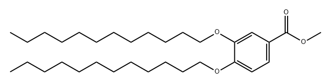 Benzoic acid, 3,4-bis(dodecyloxy)-, methyl ester Struktur