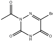 1,2,4-Triazine-3,5(2H,4H)-dione, 2-acetyl-6-bromo- Struktur