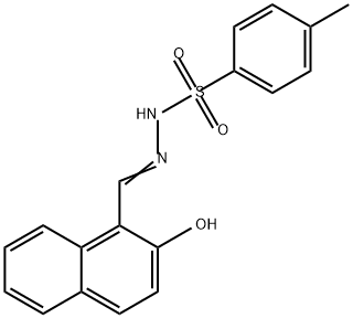 Benzenesulfonic acid, 4-methyl-, 2-[(2-hydroxy-1-naphthalenyl)methylene]hydrazide Struktur