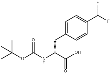 D-Phenylalanine, 4-(difluoromethyl)-N-[(1,1-dimethylethoxy)carbonyl]- Struktur