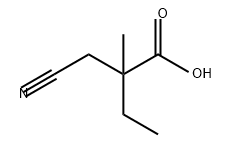 Butanoic acid, 2-(cyanomethyl)-2-methyl- Struktur